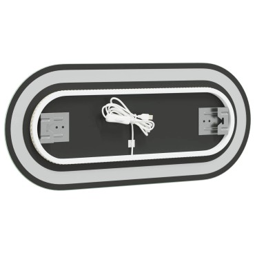 vidaXL Καθρέφτης μπάνιου LED Διαφανές 70 x 30 cm σκληρυμένο γυαλί