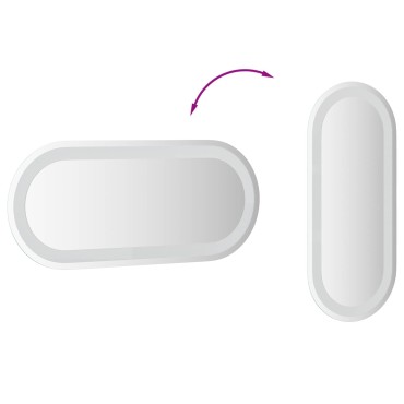 vidaXL Καθρέφτης μπάνιου LED Διαφανές 70 x 30 cm σκληρυμένο γυαλί