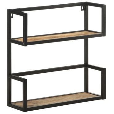 vidaXL Ραφιέρα Τοίχου 60x20x60cm από Ακατέργαστο Ξύλο Μάνγκο 1 τεμ.