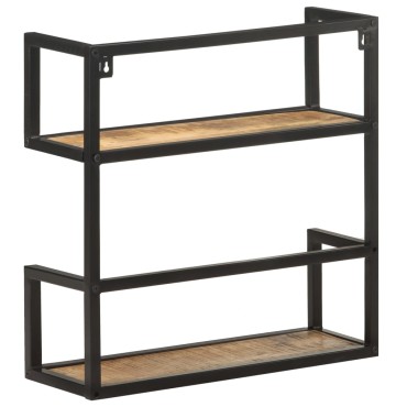vidaXL Ραφιέρα Τοίχου 60x20x60cm από Ακατέργαστο Ξύλο Μάνγκο 1 τεμ.