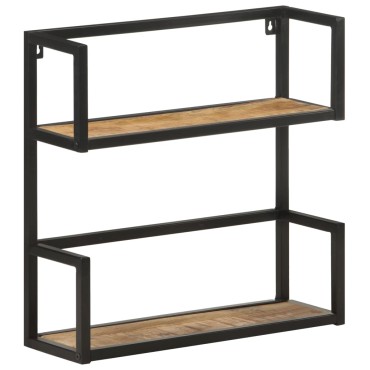 vidaXL Ραφιέρα Τοίχου 60x20x60cm από Ακατέργαστο Ξύλο Μάνγκο 1 τεμ.