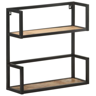 vidaXL Ραφιέρα Τοίχου 60x20x60cm από Ακατέργαστο Ξύλο Μάνγκο 1 τεμ.