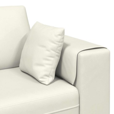 vidaXL Καναπές 3 τεμ. Κρεμ Βελούδο 250x188x76cm  Τριθέσιος