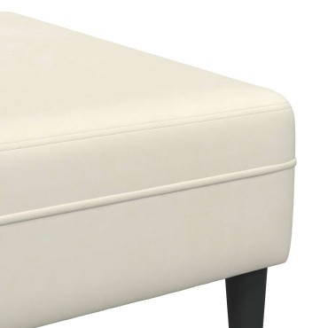 vidaXL Καναπές 3 τεμ. Κρεμ Βελούδο 250x188x76cm  Τριθέσιος