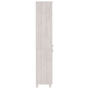 vidaXL Ντουλάπι HAMAR Λευκό από Μασίφ Ξύλο Πεύκου 85x35x180cm 1 τεμ.