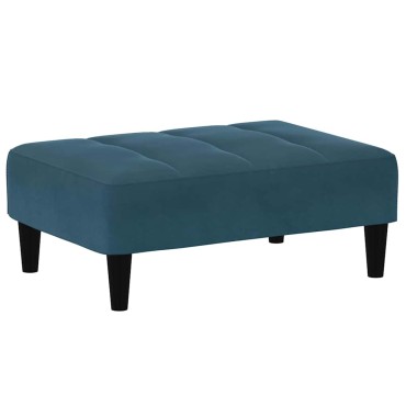 vidaXL Υποπόδιο Μπλε 77x55x31cm Βελούδινο 1 τεμ.