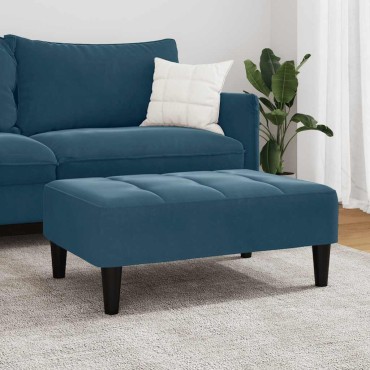vidaXL Υποπόδιο Μπλε 77x55x31cm Βελούδινο 1 τεμ.