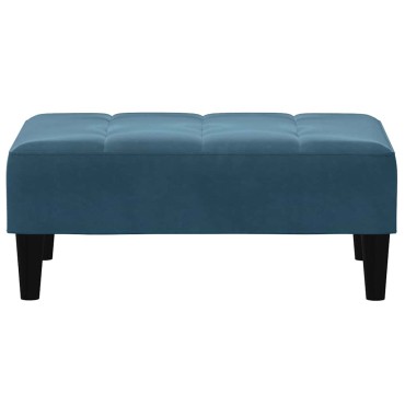 vidaXL Υποπόδιο Μπλε 77x55x31cm Βελούδινο 1 τεμ.