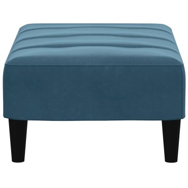 vidaXL Υποπόδιο Μπλε 77x55x31cm Βελούδινο 1 τεμ.