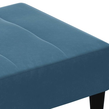 vidaXL Υποπόδιο Μπλε 77x55x31cm Βελούδινο 1 τεμ.