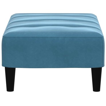 vidaXL Υποπόδιο Μπλε 77x55x31cm Βελούδινο 1 τεμ.