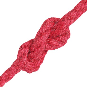 vidaXL Σχοινί Από Τζute 6 mm Κόκκινο 100% Τζούτα Tossa