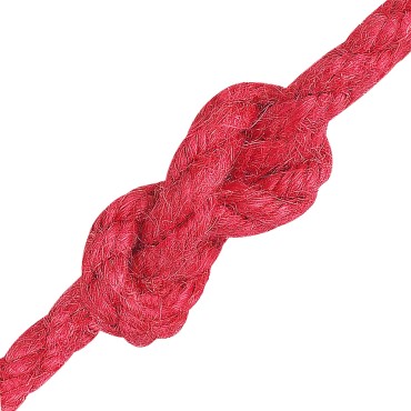 vidaXL Σχοινί Από Τζute 8 mm Κόκκινο 100% Τζούτα Tossa