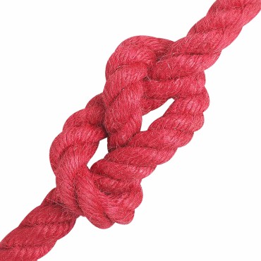 vidaXL Σχοινί Από Τζute 12 mm Κόκκινο 100% Τζούτα Tossa