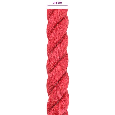 vidaXL Σχοινί Από Τζute 36 mm Κόκκινο 100% Τζούτα Tossa