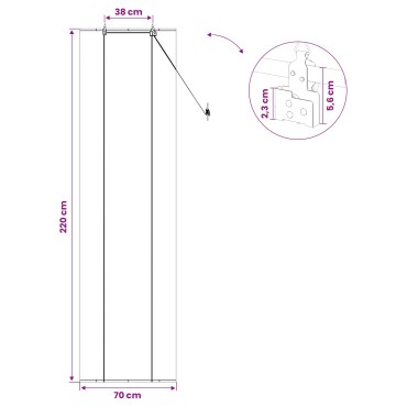 vidaXL Ρόλερ (στόρι) Φυσικό 70 x 220 εκ Μπαμπού