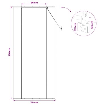vidaXL Ρόλερ (στόρι) Γκρι 110 x 220 cm Μπαμπού