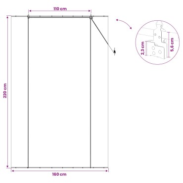 vidaXL Ρόλερ (στόρι) Γκρι 160 x 220 cm Μπαμπού