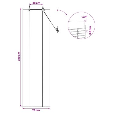 vidaXL Ρόλερ (στόρι) Καφέ 70 x 220 εκ Μπαμπού