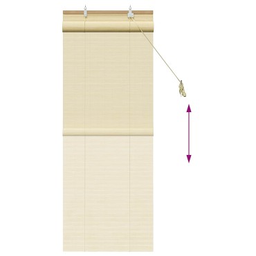 vidaXL Ρόλερ (στόρι) Φυσικό 40 x 160 cm Μπαμπού