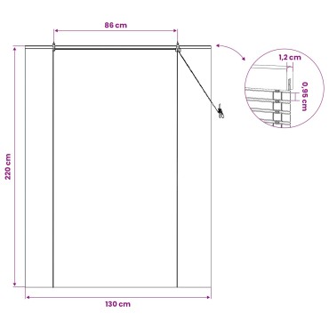 vidaXL Ρόλερ (στόρι) Φύση 130 x 220 εκ Μπαμπού