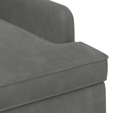 vidaXL Love seat με κουμπιά Σκούρο Γκρι 111x65x79cm Βελούδο