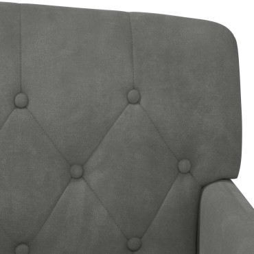 vidaXL Love seat με κουμπιά Σκούρο Γκρι 111x65x79cm Βελούδο