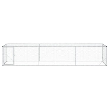 vidaXL Κουτί Κοτόπουλου Ασημί 500 x 100 x 100 cm Γαλβανισμένος Χάλυβας