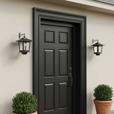 vidaXL Φωτιστικό Τοίχου with LED Bulb 2 τμχ. Μαύρο 19 x 14 x 25 εκ