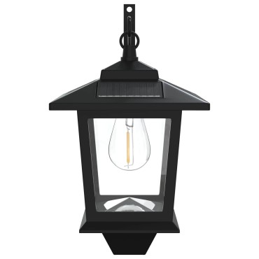 vidaXL Φωτιστικό Τοίχου with LED Bulb 2 τμχ. Μαύρο 19 x 14 x 25 εκ