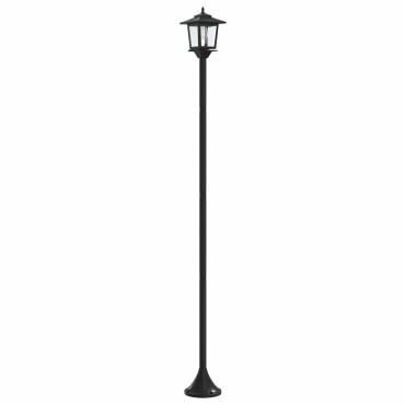 vidaXL Σετ Στύλων Λαμπτήρα with LED Bulb 2 τμχ. Μαύρο 16 x 16 x 156 εκ
