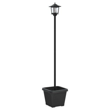 vidaXL Φωτιστικό Στήλης με Γλάστρα Μαύρο 32 x 32 x 158 εκ.