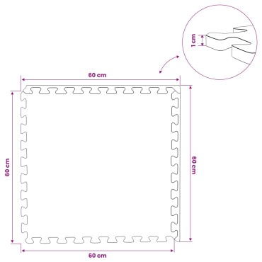 vidaXL Χαλάκι για Πισίνα 24 τμχ. Γκρι 8,64 m² Φελιζόλ EVA