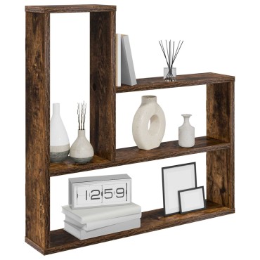 vidaXL Ράφι Τοίχου Καπνισμένο Ξύλο Δρυός 60x11x60cm 1 τεμ.