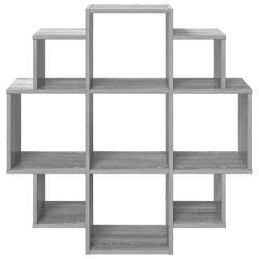 vidaXL Ράφι Τοίχου Γκρι Sonoma 90x25x90cm Επεξεργασμένο Ξύλο 1 τεμ.