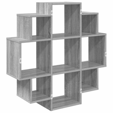 vidaXL Ράφι Τοίχου Γκρι Sonoma 90x25x90cm Επεξεργασμένο Ξύλο 1 τεμ.