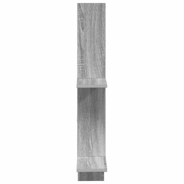 vidaXL Ράφι Τοίχου Γκρι Sonoma 61x15x102cm Επεξεργασμένο Ξύλο 1 τεμ.