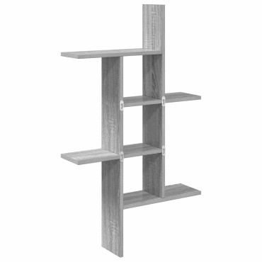 vidaXL Ράφι Τοίχου Γκρι Sonoma 61x15x102cm Επεξεργασμένο Ξύλο 1 τεμ.