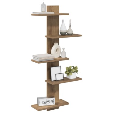 vidaXL Ράφι Τοίχου Artisan Δρυς 48,5x15x101cm Επεξεργασμένο Ξύλο 1 τεμ.