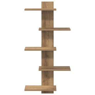 vidaXL Ράφι Τοίχου Artisan Δρυς 48,5x15x101cm Επεξεργασμένο Ξύλο 1 τεμ.
