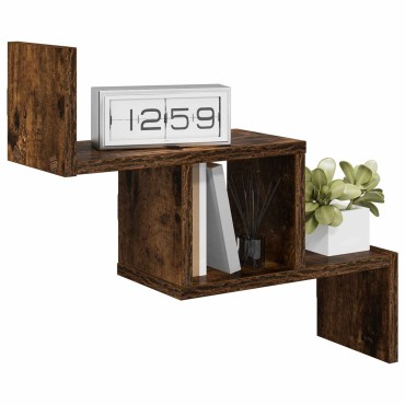 vidaXL Ράφι Τοίχου Καπνισμένο Ξύλο Δρυός 48x15x42 εκ 1 τεμ.