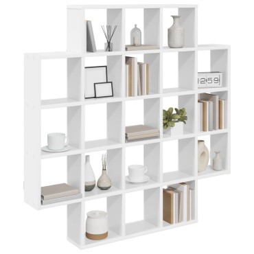 vidaXL Ράφι Τοίχου Λευκό 100x13x100cm Επεξεργασμένο Ξύλο 1 τεμ.