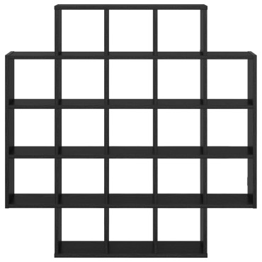 vidaXL Ράφι Τοίχου Μαύρη Δρυς 100x13x100cm Επεξεργασμένο Ξύλο 1 τεμ.