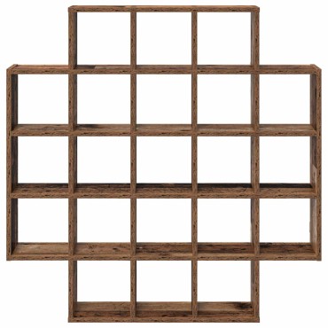 vidaXL Ράφι Τοίχου Παλαιωμένο ξύλο 100x13x100 εκ 1 τεμ.