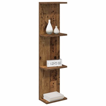 vidaXL Ράφι Τοίχου Παλαιωμένο ξύλο 25x15x100cm Επεξεργασμένο Ξύλο 1 τεμ.