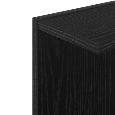 vidaXL Ράφι Τοίχου Μαύρη Δρυς 22x15x100cm Επεξεργασμένο Ξύλο 1 τεμ.