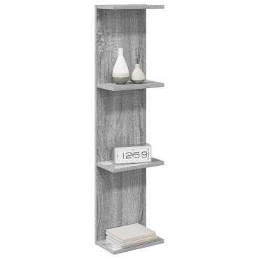 vidaXL Ράφι Τοίχου Γκρι Sonoma 22x15x100cm Επεξεργασμένο Ξύλο 1 τεμ.