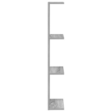 vidaXL Ράφι Τοίχου 2 τεμ. Γκρι Sonoma 22x15x100 εκ