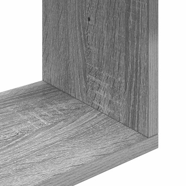 vidaXL Ράφι Τοίχου Γκρι Sonoma 130x10x50cm Επεξεργασμένο Ξύλο 1 τεμ.