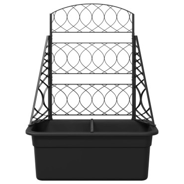 vidaXL Πλέγμα γλάστρας Ανθρακί 58 x 29 x 78 εκ. PP